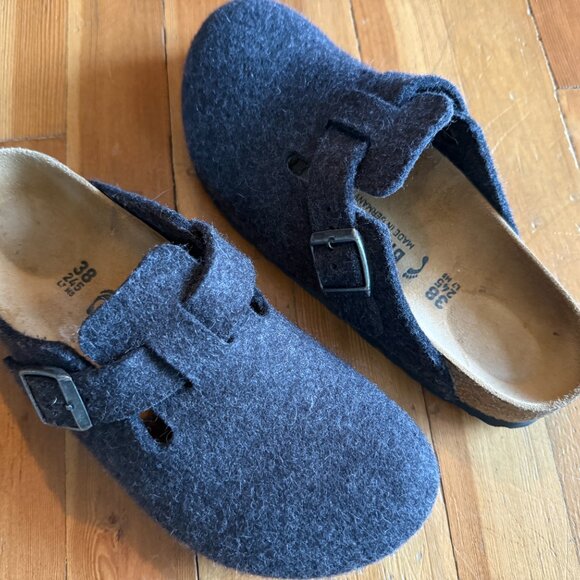 Birkenstock Boston Wool Felt Clog Grey Size 38 - Picture 4 of 5